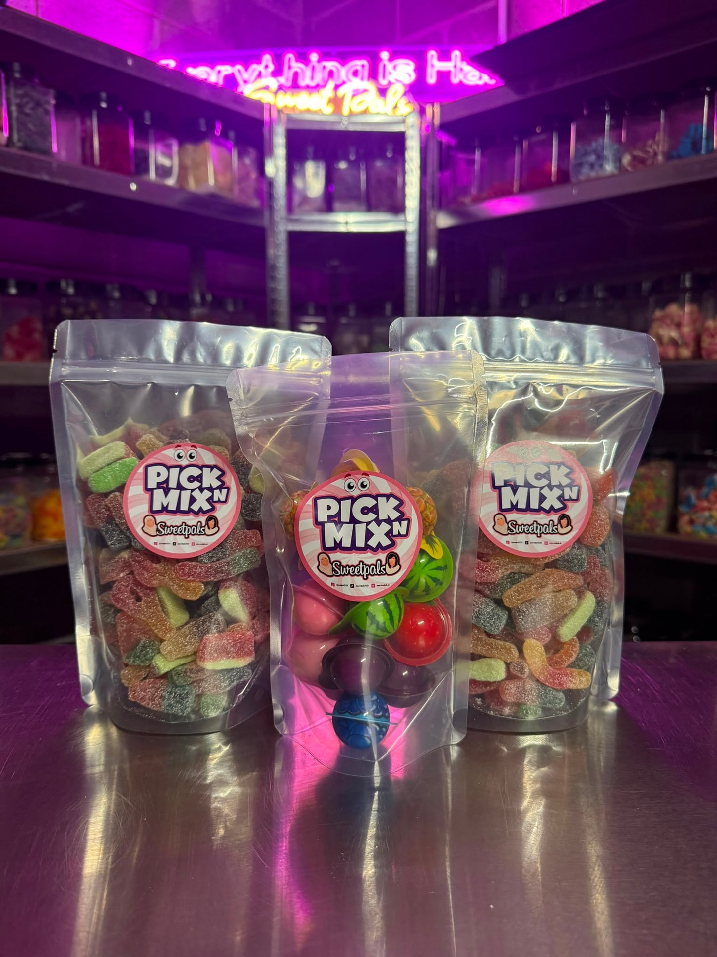 SweetPals Ultimate Trio Bundle | 500g Gummy + 500g Fizzy + Mixed Gummy Candy Pouch | Halal