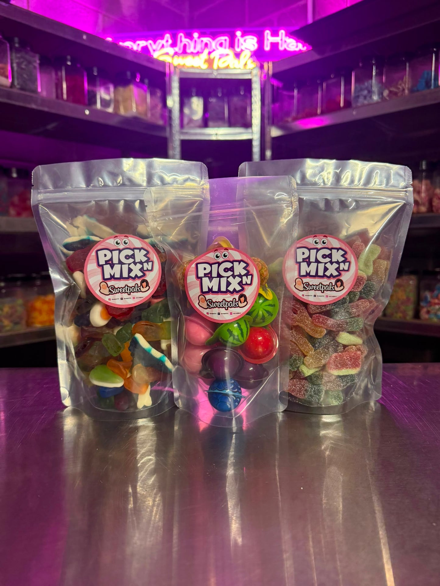 SweetPals Ultimate Trio Bundle | 500g Gummy + 500g Fizzy + Mixed Gummy Candy Pouch | Halal