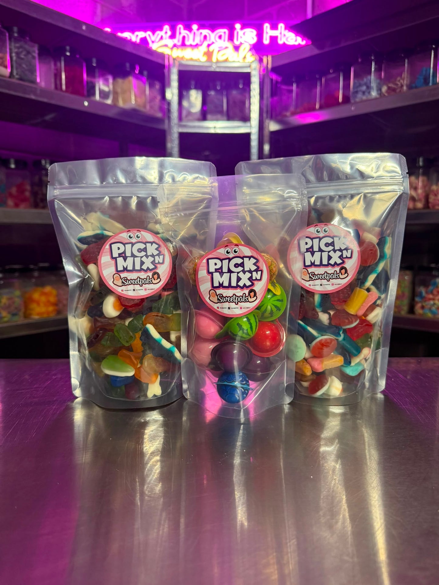 SweetPals Ultimate Trio Bundle | 500g Gummy + 500g Fizzy + Mixed Gummy Candy Pouch | Halal