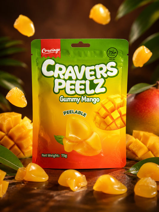 Cravers Peelz Peelable Candy | 4 FLAVOURS | Mango, Watermelon, Strawberry & Blue Raspberry | 4 FOR £10 |